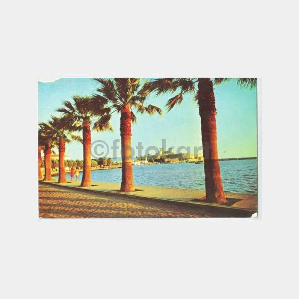 1968 Bodrum Sahili Görünüş Kartpostal