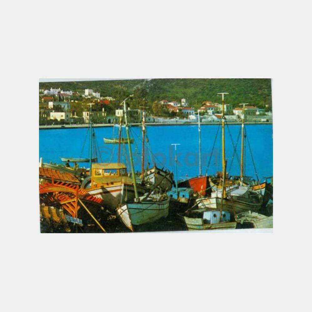 1970 Bodrum Tekneler Görünüş Kartpostal