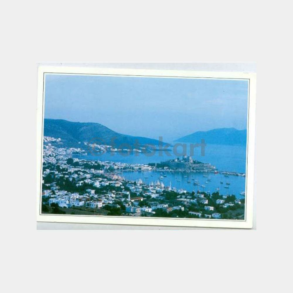 1990 Bodrum Genel Görünüş Kartpostal