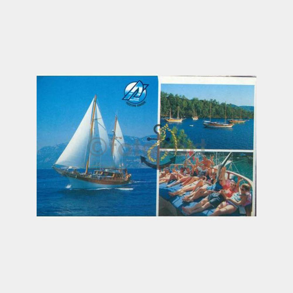 Bodrum Yelkenli Konulu Kartpostal