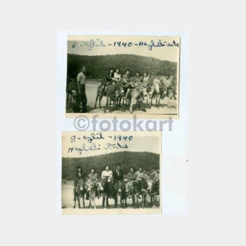 1940 Heybeliada Eşekli Gezi 2 Adet Fotoğraf