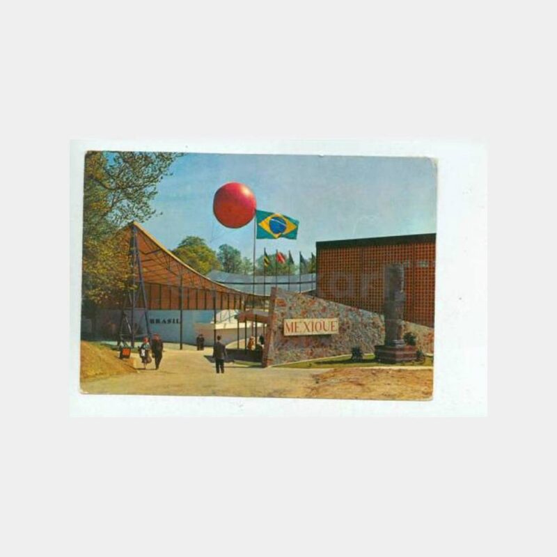 1958 Brüksel Fuarı Heybeliada Sanatoryum Damgalı Kartpostal