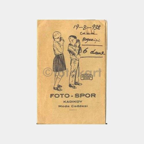 1932 Foto Spor Kadıköy Negatif Fotoğraf Kabı