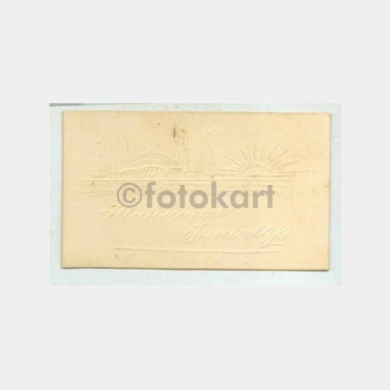 1928 Kabartma Baskılı Tebrik Kartvizit