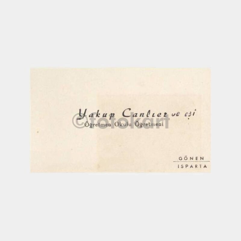 1964 Yakup Canlıer - Isparta Öğretmen Kartvizit