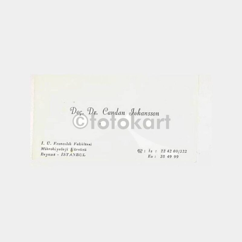 Eczacı Doçent Doktor Kartviziti