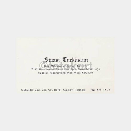 1980 Dağcılık Sporlar Konulu Kartvizit