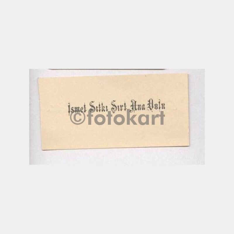 İsmet Sıtkı Şırt Ana Dolu İlginç Kartvizit