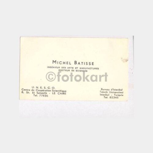 İ.T.Ü. Michel Batisse - UNESCO Kartvizit