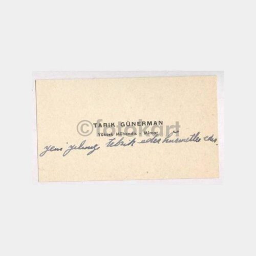 Tarık Günerman - Y. Mühendis Kartvizit
