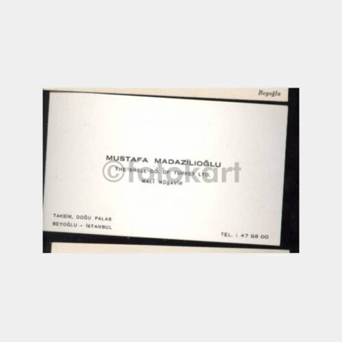 1955 Shell Co. Mali Müşavir Kartvizit