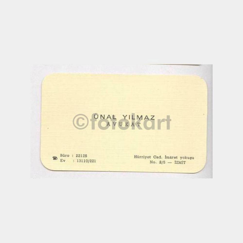İzmit Avukat Ünal Yılmaz Kartvizit