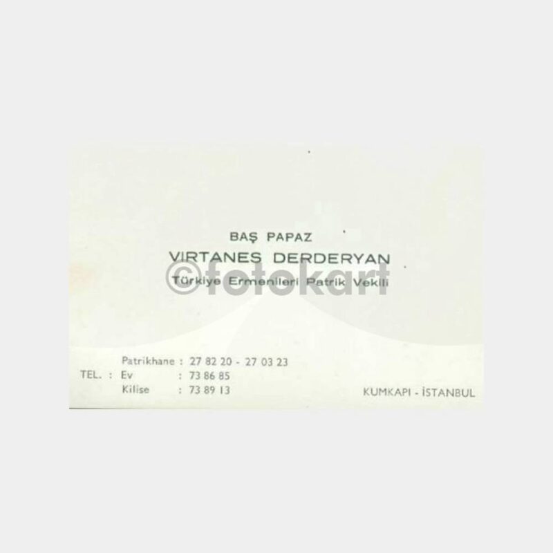 Baş Papaz Virtanes - Kumkapı Kartvizit