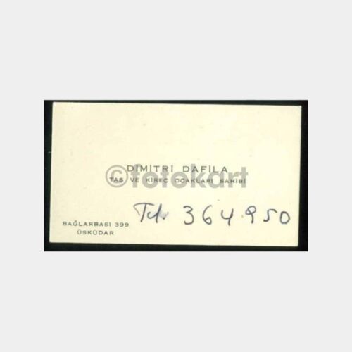 1960 Dimitri Dafila - Bağlarbaşı Kartvizit
