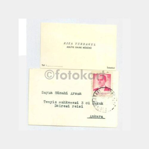 1963 Rıza Yurdakul - Adliye Müdürü Kartvizit
