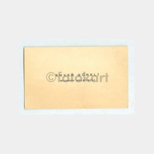 Enver Güreli - Balıkesir Vekili Kartvizit