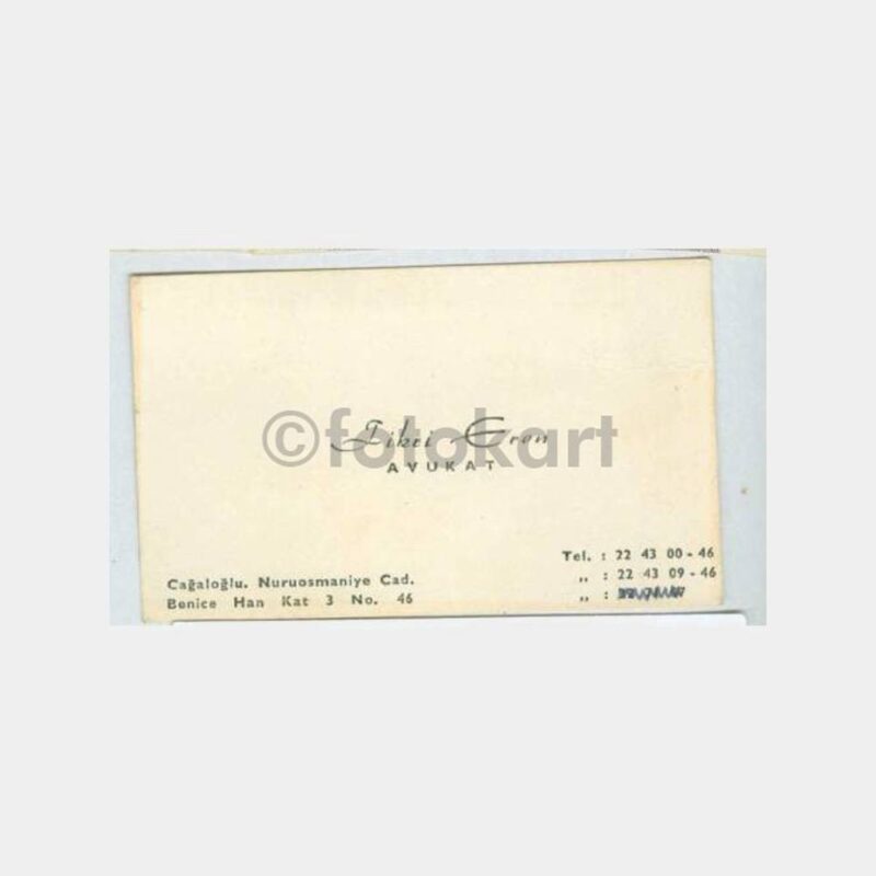 1960 Avukat Fikri Eren Kartvizit