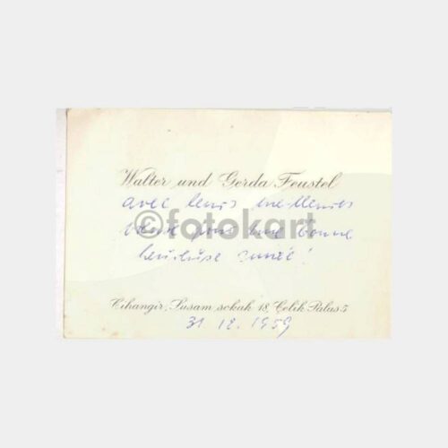 1959 Feustel Turizm Aile Tebrik Kartvizit