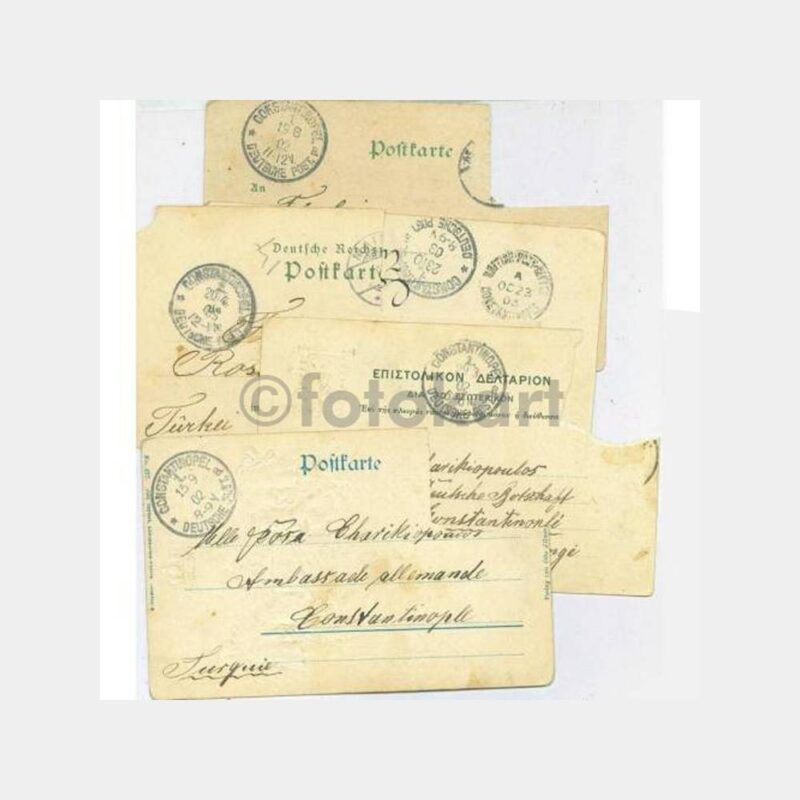 1903 İstanbul - Alman Levant Damgalı Kartlar