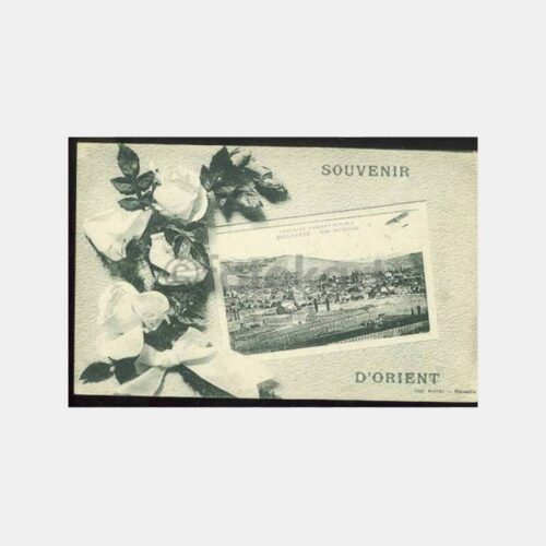 1917 Manastır Çiçekli Manzara Görünüş Kartpostal