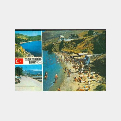 1975 Marmara Adası Manastır Plajı Kartpostal