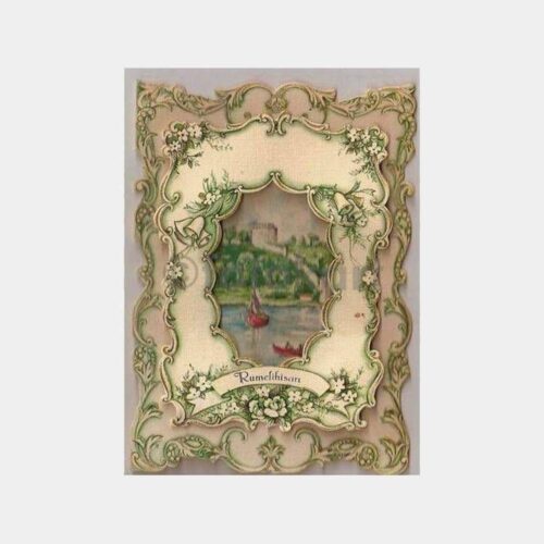 Rumelihisarı Katlamalı Süslü Tebrik Kartı