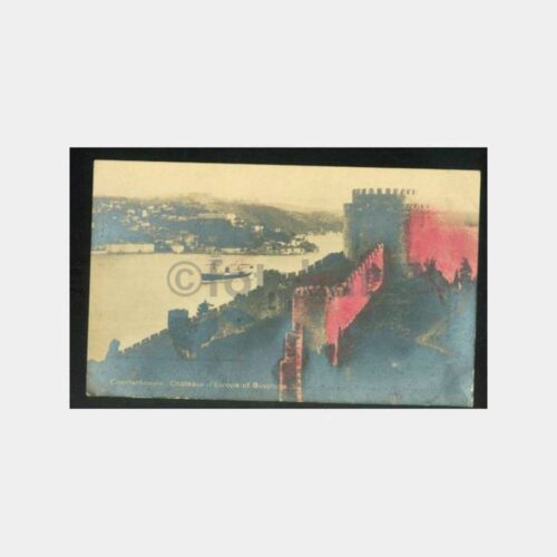 1928 Rumelihisarı -Elle Boyama- Kartpostal