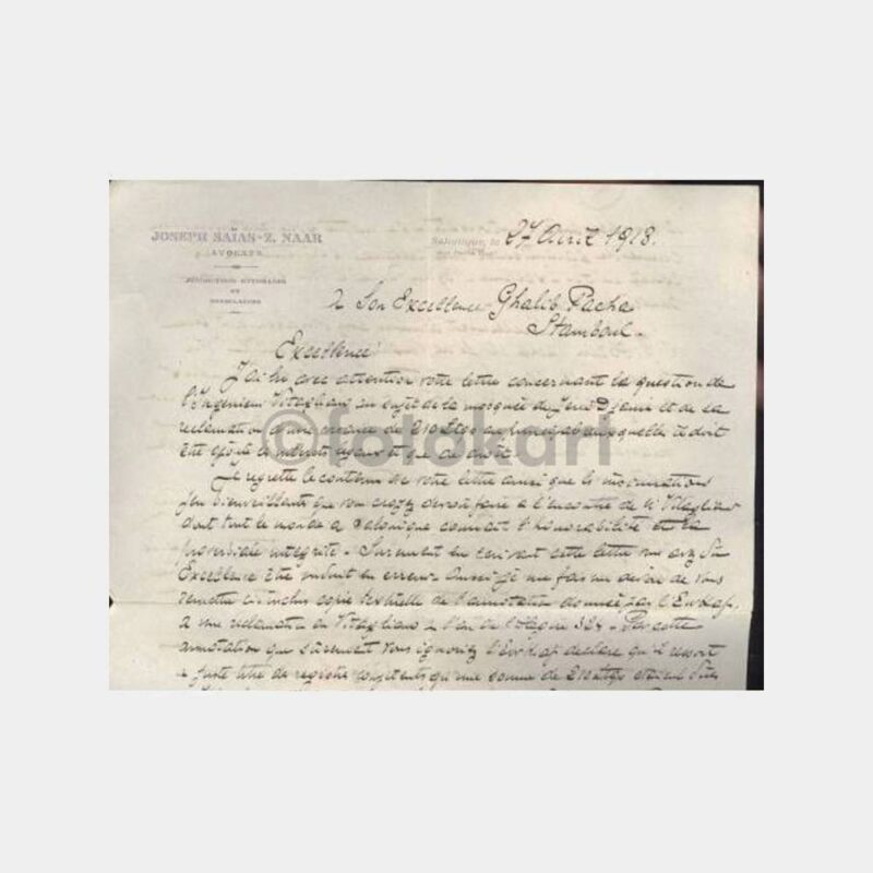 1913 Selanik - İtalyan Postası Önemli Mektup - Görsel 3