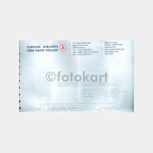 2007 Türk Hava Yolları Elektronik Bileti