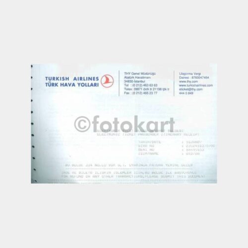 2007 Türk Hava Yolları Elektronik Bileti