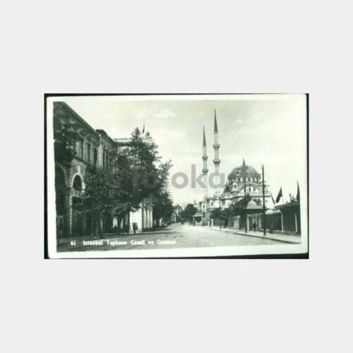 1938 Beşiktaş Tophane Camii ve Caddesi Fotokart