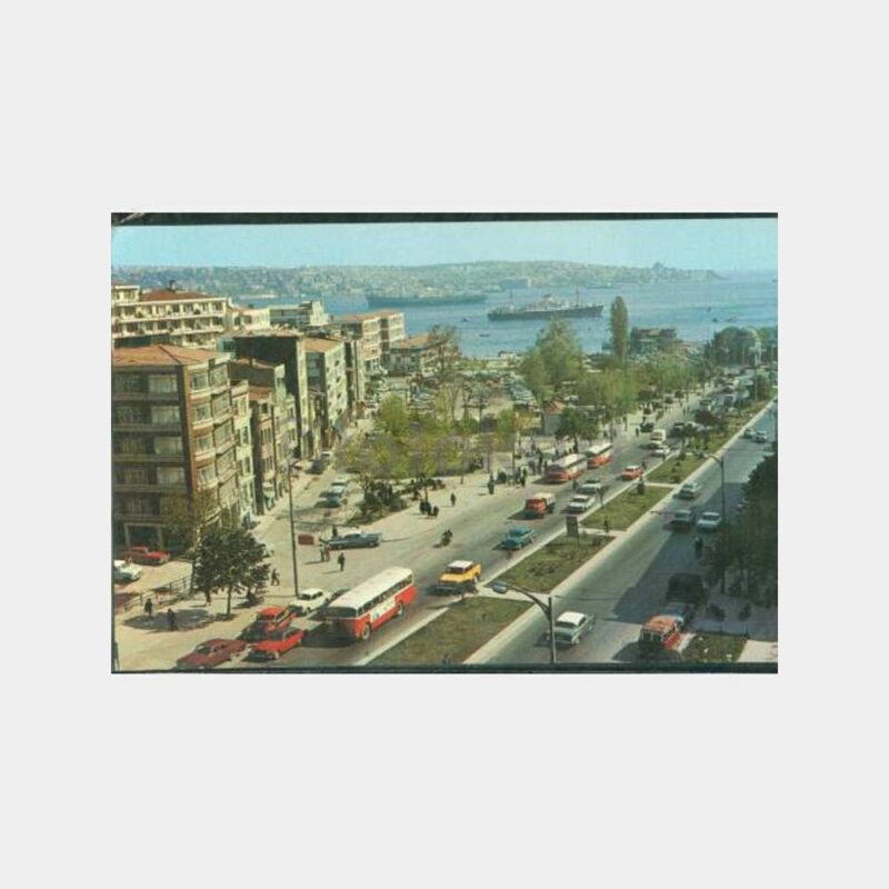 1970 Beşiktaş Barbaros Bulvar Görünüş Kartpostal