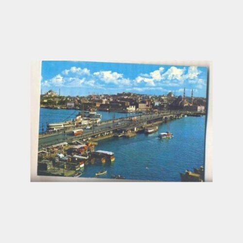 İstanbul Eminönü Galata Köprüsü Kartpostal