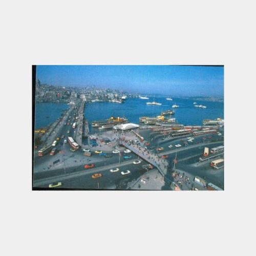 1976 Eminönü Galata Köprüsü Görünüş Kartpostal