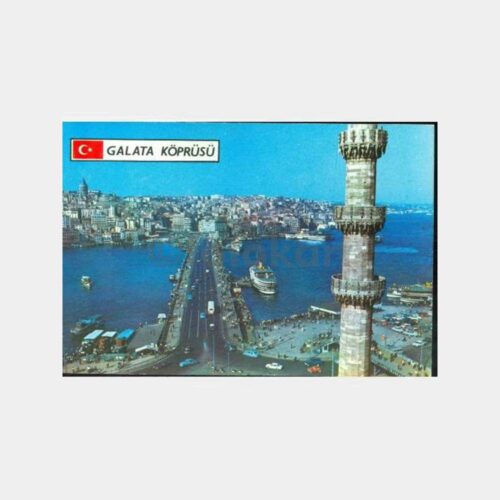1976 Eminönü Galata Köprüsü Görünüş Kartpostal