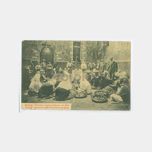 1920 İzmir - İncir İşçileri Görünüş Nadir Kartpostal