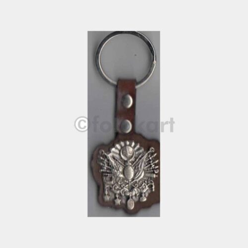 Osmanlı Armalı Deri Üzerinde Anahtarlık