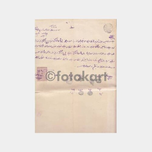 Osmanlı Fiskal Pul Damgalı Sözleşme