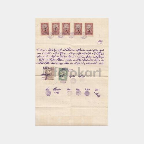 Osmanlı Çok Fiskal Pullu Damgalı Sözleşme