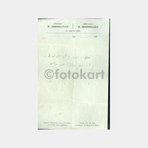 1930 Galata - Doktor Mısırlıyan Reçetesi