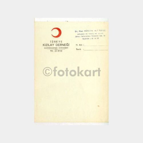 Türkiye Kızılay Derneği Doktor Reçete Formu