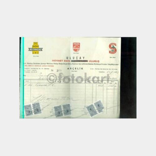 1973 Singer Philips Mutfakgaz Başlıklı Fatura