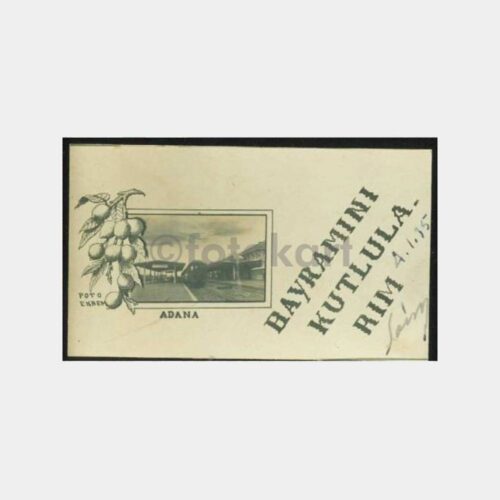 1940 Adana Tren Garı Tebrik Fotoğraf