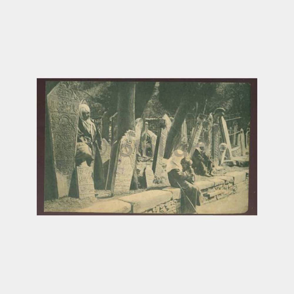 1900 Üsküdar Mezarlık Görünüş Kartpostal