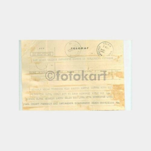 1969 Üsküdar Beylerbeyi Varışlı Telgraf