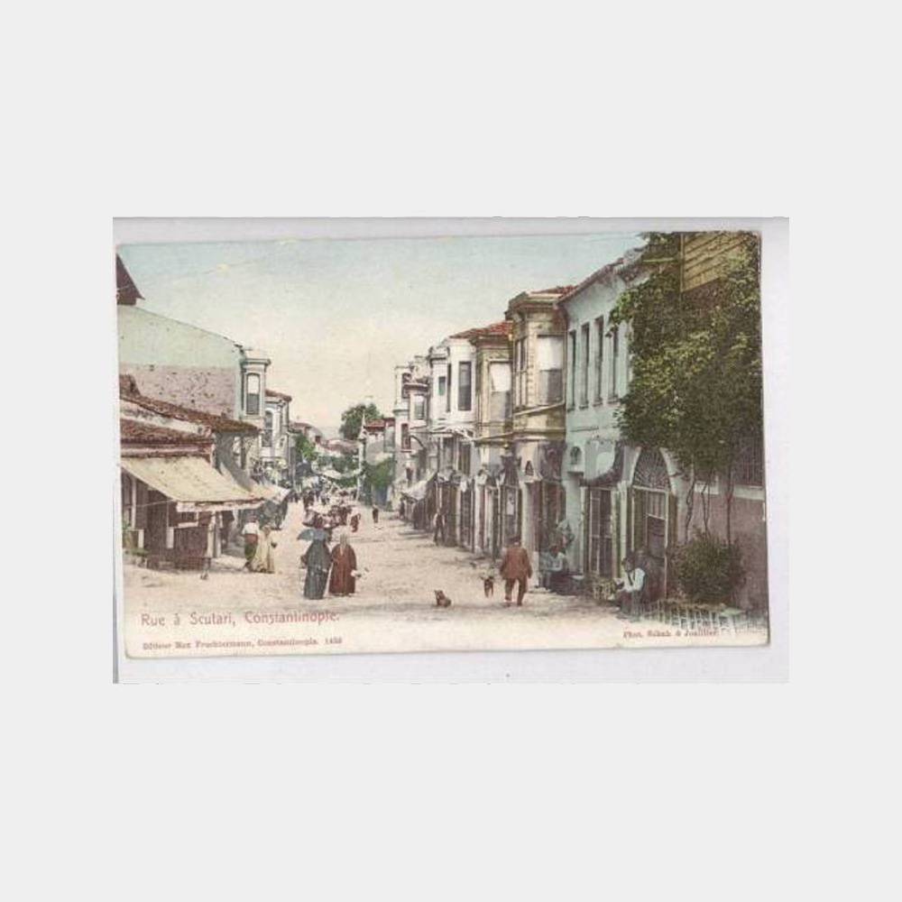 Üsküdar Çarşı İçi Görünüş -Max Fruchtermann- Kartpostal