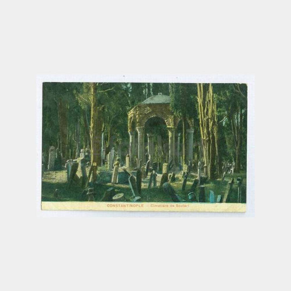 1910 Üsküdar Mezarlık Konulu Kartpostal