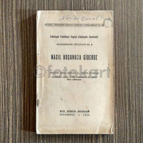 Nasıl Hoşunuza Giderse - W. Shakespeare, 1943