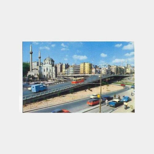 İstanbul Aksaray Üst Geçit Görünüş Kartpostal