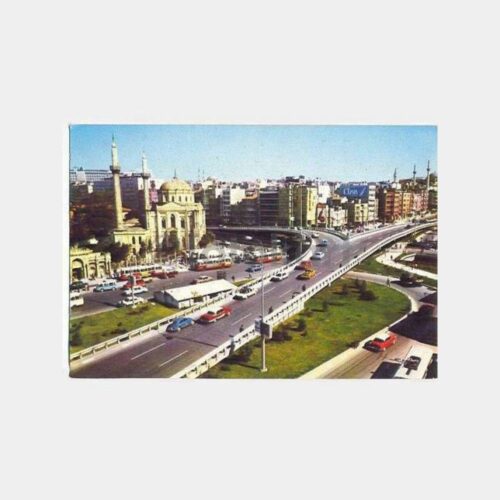 İstanbul Aksaray Geçit Görünüş Kartpostal